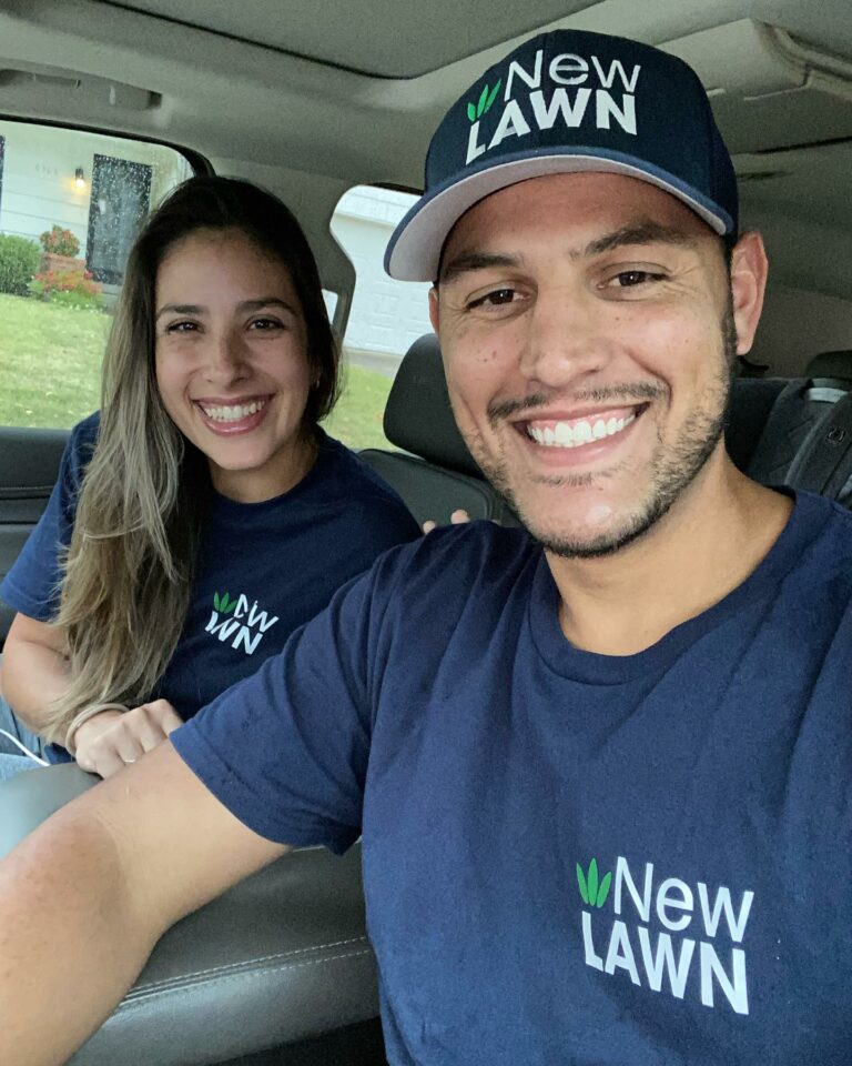 New Lawn Owners Smiling